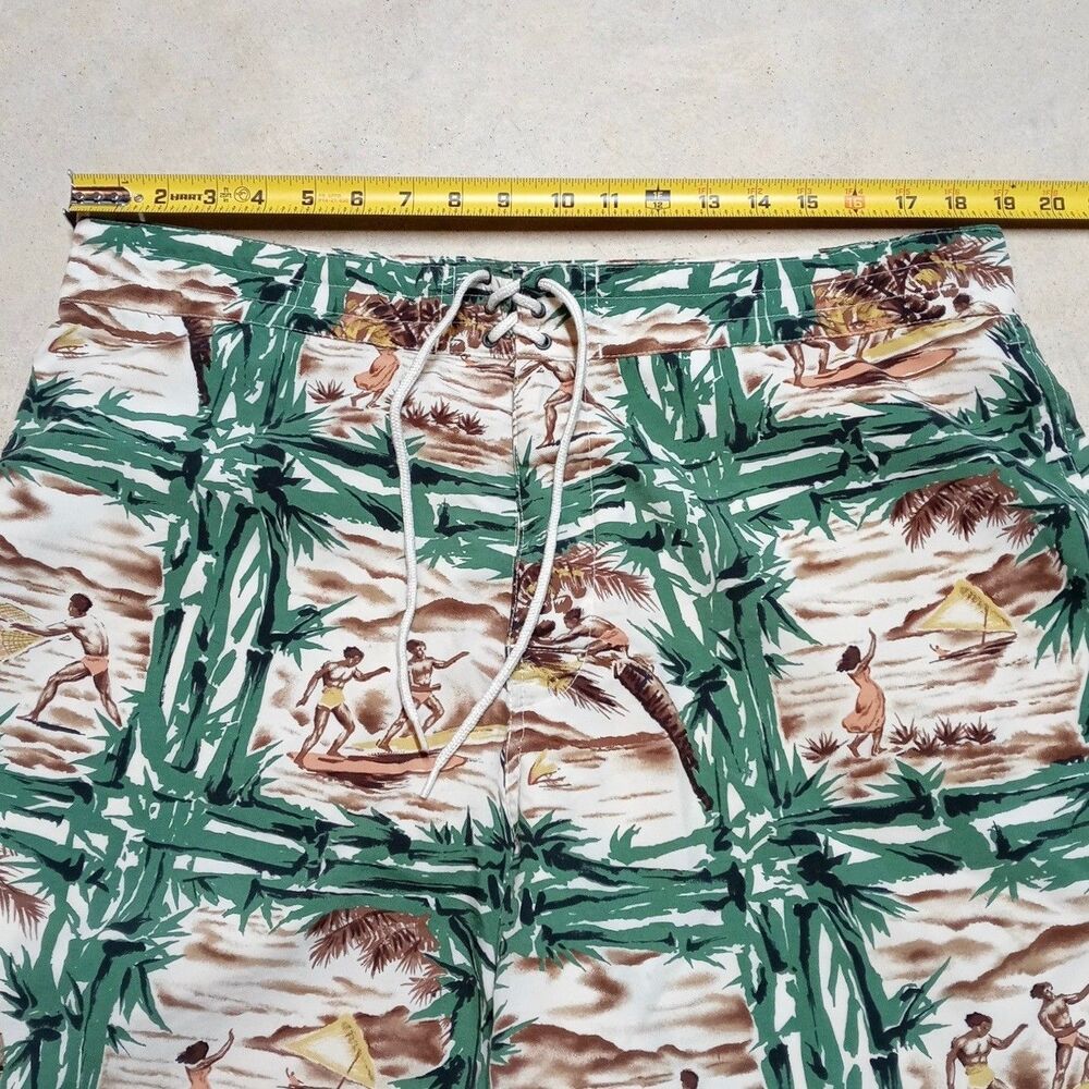 VTG Ralph Lauren POLO Sport Board Shorts Size 38 Swim Trunks Hawaiian Surfing - Picture 5 of 7